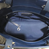 シャネル CHANEL パリビアリッツトートPM A34208　15番台 ネイビー ×シルバー金具 PVC×レザー レディース トートバッグ