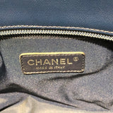 シャネル CHANEL パリビアリッツトートPM A34208　15番台 ネイビー ×シルバー金具 PVC×レザー レディース トートバッグ