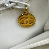 シャネル CHANEL Vステッチハンドバッグ 7桁23番台 クリーム ゴールド金具 キャビア レディース ハンドバッグ