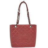 シャネル CHANEL PSTチェーンハンドバッグ A50994 ローズウッド シルバー金具 キャビアスキン レディース トートバッグ