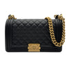 シャネル CHANEL ボーイシャネル25 A670806 ブラック ゴールド金具 キャビアスキン レディース ショルダーバッグ