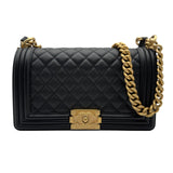 シャネル CHANEL ボーイシャネル25 A670806 ブラック ゴールド金具 キャビアスキン レディース ショルダーバッグ
