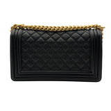 シャネル CHANEL ボーイシャネル25 A670806 ブラック ゴールド金具 キャビアスキン レディース ショルダーバッグ