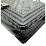 シャネル CHANEL ボーイシャネル25 A67086 ブラック シルバー金具 ラムスキン レディース ショルダーバッグ
