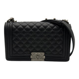 シャネル CHANEL ボーイシャネル25 A67086 ブラック シルバー金具 ラムスキン レディース ショルダーバッグ