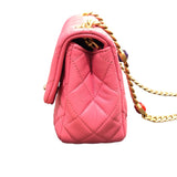 シャネル CHANEL マトラッセ　ミニフラップバッグ 8桁31番台 ラム レディース ショルダーバッグ