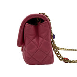 シャネル CHANEL マトラッセ ミニフラップバッグ AS2380 31番台 ピンク ゴールド金具 ラムスキン レディース ショルダーバッグ