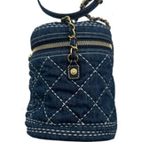 シャネル CHANEL ココマーク チェーンバニティバッグ AS1336 29番台 インディゴ ゴールド金具 デニム レディース ショルダーバッグ