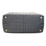 シャネル CHANEL ニュートラベルライントートMM A15991 ブラック×ゴールド金具 ナイロンジャガード レディース トートバッグ