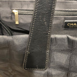シャネル CHANEL ニュートラベルライントートMM A15991 ブラック×ゴールド金具 ナイロンジャガード レディース トートバッグ