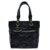 シャネル CHANEL パリビアリッツトートPM A34208 11番台 ブラック コーティングキャンバス レディース トートバッグ