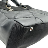 シャネル CHANEL パリビアリッツトートPM A34208 11番台 ブラック コーティングキャンバス レディース トートバッグ