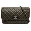 シャネル CHANEL マトラッセ フラップバッグ 16番台 カーキ シルバー金具 エイジドカーフ レディース ショルダーバッグ