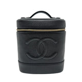 シャネル CHANEL ココマーク バニティケース A01998 7番台 ブラック ゴールド金具 キャビアスキン レディース その他バッグ