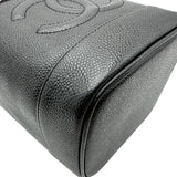シャネル CHANEL ココマーク バニティケース A01998 7番台 ブラック ゴールド金具 キャビアスキン レディース その他バッグ