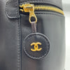 シャネル CHANEL ピコローレバニティ A01619 ブラック×ゴールド金具 ラム レディース ハンドバッグ