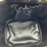 シャネル CHANEL ピコローレバニティ A01619 ブラック×ゴールド金具 ラム レディース ハンドバッグ