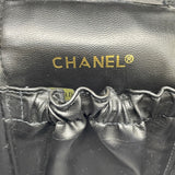 シャネル CHANEL ピコローレバニティ A01619 ブラック×ゴールド金具 ラム レディース ハンドバッグ