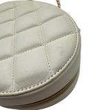 シャネル CHANEL クラスプ チェーンバッグ ホワイト ゴールド金具 ラムスキン レディース ショルダーバッグ