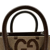 グッチ GUCCI ジャンボGG ミニトート 699406 ブラウン ジャンボGGキャンバス/レザー レディース トートバッグ