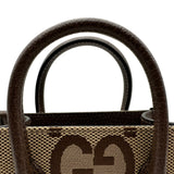 グッチ GUCCI ジャンボGG ミニトート 699406 ブラウン ジャンボGGキャンバス/レザー レディース トートバッグ