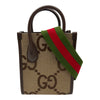 グッチ GUCCI ジャンボGG ミニトート 699406 ブラウン ジャンボGGキャンバス/レザー レディース トートバッグ