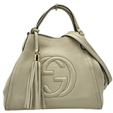 グッチ GUCCI インターロッキングG ソーホーハンドバッグ 336751 アイボリー レザー レディース ショルダーバッグ