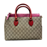 グッチ GUCCI GGスプリームハンドバッグ 409534 ブラウン GGスプリームキャンバス/レザー レディース ハンドバッグ