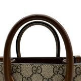 グッチ GUCCI GGスプリーム ミニトート 671623 ブラウン GGスプリーム/レザー レディース トートバッグ