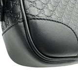 グッチ GUCCI マイクログッチシマ ショルダーバッグ 449413 ブラック レザー レディース
