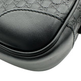 グッチ GUCCI マイクログッチシマ ショルダーバッグ 449413 ブラック レザー レディース