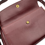 カルティエ Cartier マストライン ショルダーバッグ ボルドー ゴールド金具 レザー レディース