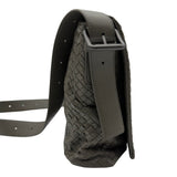 ボッテガ・ヴェネタ BOTTEGA VENETA イントレチャート メッセンジャーバッグ グレー レザー メンズ メッセンジャーバッグ