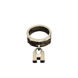 エルメス HERMES ケリースカーフリング ブラック シルバー金具 エプソン/メタル レディース スカーフリング
