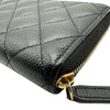 シャネル CHANEL マトラッセ ロングジップウォレット AP0242 G3番台 ブラック ゴールド金具 キャビアスキン レディース 長財布