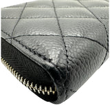シャネル CHANEL マトラッセ ロングジップウォレット AP0242 G3番台 ブラック ゴールド金具 キャビアスキン レディース 長財布