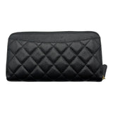 シャネル CHANEL マトラッセ ロングジップウォレット AP0242 ブラック ゴールド金具 キャビアスキン レディース 長財布