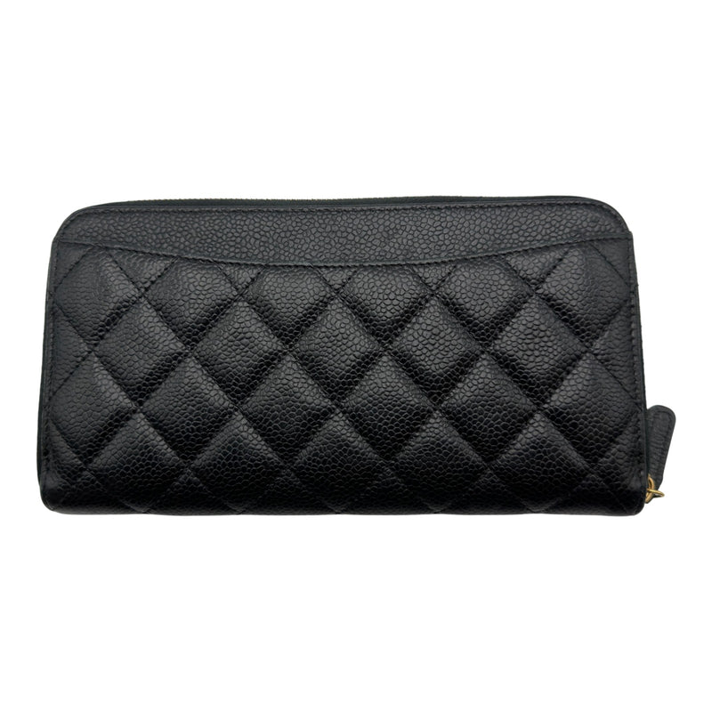 シャネル CHANEL マトラッセ ロングジップウォレット AP0242 ブラック
