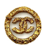 シャネル CHANEL ココマーク 溶岩ブローチ ゴールド メタル アクセサリー レディース