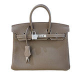 エルメス HERMES バーキン25 K刻(2025年) エトゥープ シルバー金具 トゴ レディース ハンドバッグ