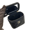 シャネル CHANEL パールショルダーバニティケース AP2581(31番台) ブラック ゴールド金具 ラム/フェイクパール レディース ショルダーバッグ