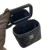 シャネル CHANEL パールショルダーバニティケース AP2581(31番台) ブラック ゴールド金具 ラム/フェイクパール レディース ショルダーバッグ