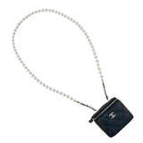 シャネル CHANEL パールショルダーバニティケース AP2581(31番台) ブラック ゴールド金具 ラム/フェイクパール レディース ショルダーバッグ