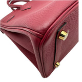 エルメス HERMES バーキン25 D刻 ルージュアッシュ ゴールド金具 トゴ レディース ハンドバッグ