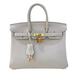 エルメス HERMES バーキン25 B刻印 クレ ピンクゴールド金具 トゴ レディース ハンドバッグ
