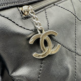 シャネル CHANEL パリビアリッツトートGM A34210 12番台 ブラック シルバー金具 コーティングキャンバス レディース