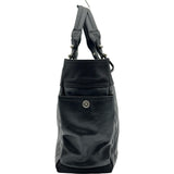 シャネル CHANEL パリビアリッツトートGM A34210 12番台 ブラック シルバー金具 コーティングキャンバス レディース