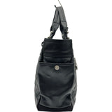 シャネル CHANEL パリビアリッツトートGM A34210 12番台 ブラック シルバー金具 コーティングキャンバス レディース