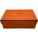 エルメス HERMES コンスタン金具 ヒールローファー ブラウン レザー レディース ローファー