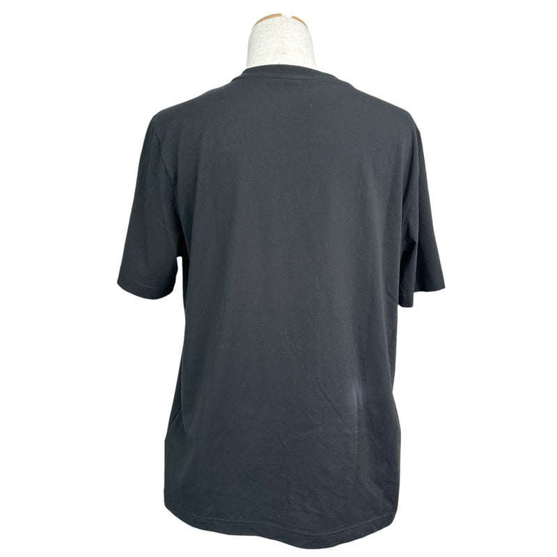 モンクレール MONCLER ロゴワッペン半袖Tシャツ ブラック コットン
